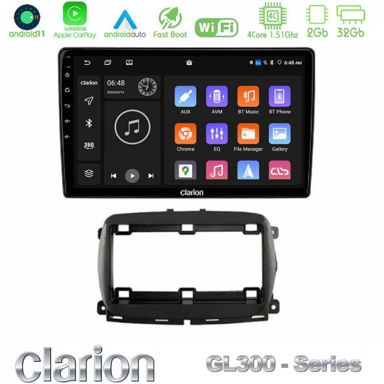 Clarion GL300 Series 4Core Android11 2+32GB Fiat 500 2016-gt; Navigation Multimedia Tablet 9 Με Carplay -amp; Android Auto Clarion GL300 Series 4Core Android11 2+32GB Fiat 500 2016-gt; Navigation Multimedia Tablet 9 Με Carplay -amp; Android Auto