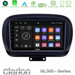 Clarion GL300 Series 4Core Android11 2+32GB Fiat 500X Navigation Multimedia Tablet 9 Με Carplay -amp; Android Auto