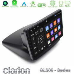 Clarion GL300 Series 4Core Android11 2+32GB Fiat Doblo 2002-2009 Navigation Multimedia Tablet 10 Με Carplay -amp; Android Auto