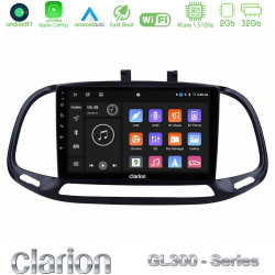 Clarion GL300 Series 4Core Android11 2+32GB Fiat Doblo 2015-2022 Navigation Multimedia Tablet 9 Με Carplay -amp; Android Auto