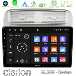 Clarion GL300 Series 4Core Android11 2+32GB Fiat Grande Punto 2006-2011 Navigation Multimedia Tablet 9 Με Carplay -amp; Android Auto