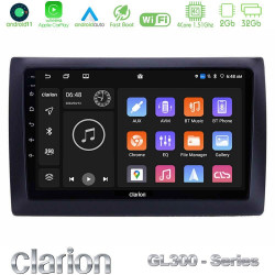 Clarion GL300 Series 4Core Android11 2+32GB Fiat Stilo Navigation Multimedia Tablet 9 Με Carplay -amp; Android Auto