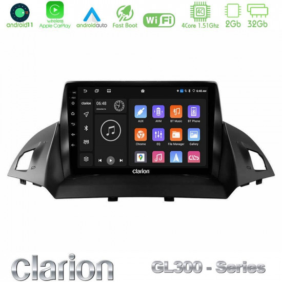 Clarion GL300 Series 4Core Android11 2+32GB Ford C-Max/Kuga Navigation Multimedia Tablet 9 Με Carplay -amp; Android Auto Clarion GL300 Series 4Core Android11 2+32GB Ford C-Max/Kuga Navigation Multimedia Tablet 9 Με Carplay -amp; Android Auto