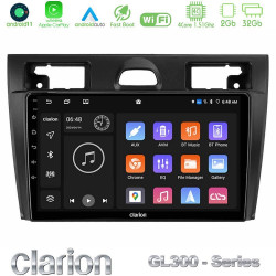 Clarion GL300 Series 4Core Android11 2+32GB Ford Fiesta/Fusion Navigation Multimedia Tablet 9 Με Carplay -amp; Android Auto