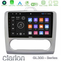 Clarion GL300 Series 4Core Android11 2+32GB Ford Focus Auto AC Navigation Multimedia Tablet 9 Με Carplay -amp; Android Auto