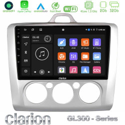 Clarion GL300 Series 4Core Android11 2+32GB Ford Focus Manual AC Navigation Multimedia Tablet 9 Με Carplay -amp; Android Auto