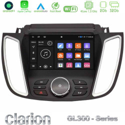Clarion GL300 Series 4Core Android11 2+32GB Ford Kuga/C-Max 2013-2019 Navigation Multimedia Tablet 9 Με Carplay -amp; Android Auto