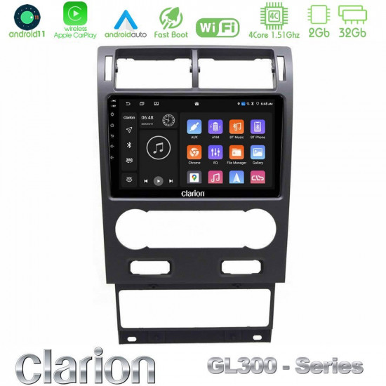 Clarion GL300 Series 4Core Android11 2+32GB Ford Mondeo 2004-2007 Navigation Multimedia Tablet 9 Με Carplay -amp; Android Auto Clarion GL300 Series 4Core Android11 2+32GB Ford Mondeo 2004-2007 Navigation Multimedia Tablet 9 Με Carplay -amp; Android Auto