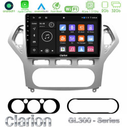 Clarion GL300 Series 4Core Android11 2+32GB Ford Mondeo 2007-2010 AUTO A/C Navigation Multimedia Tablet 10 Με Carplay -amp; Android Auto