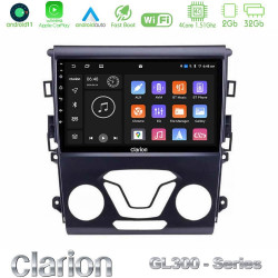 Clarion GL300 Series 4Core Android11 2+32GB Ford Mondeo 2014-2017 Navigation Multimedia Tablet 9 Με Carplay -amp; Android Auto