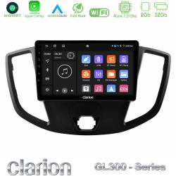 Clarion GL300 Series 4Core Android11 2+32GB Ford Transit 2014-gt; Navigation Multimedia Tablet 9 Με Carplay -amp; Android Auto