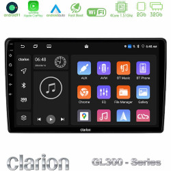 Clarion GL300 Series 4Core Android11 2+32GB Ford Transit/Tourneo Custom 2019-2024 Navigation Multimedia Tablet 9 Με Carplay -amp; Android Auto