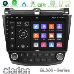 Clarion GL300 Series 4Core Android11 2+32GB Honda Accord 2002-2008 Navigation Multimedia Tablet 10 Με Carplay -amp; Android Auto