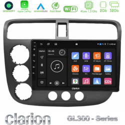 Clarion GL300 Series 4Core Android11 2+32GB Honda Civic 2001-2005 Navigation Multimedia Tablet 9 Με Carplay -amp; Android Auto