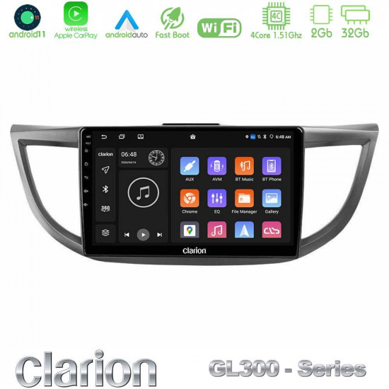 Clarion GL300 Series 4Core Android11 2+32GB Honda CRV 2012-2017 Navigation Multimedia Tablet 9 Με Carplay -amp; Android Auto Clarion GL300 Series 4Core Android11 2+32GB Honda CRV 2012-2017 Navigation Multimedia Tablet 9 Με Carplay -amp; Android Auto