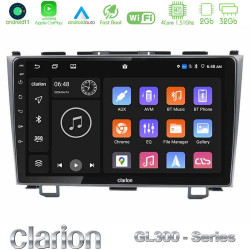 Clarion GL300 Series 4Core Android11 2+32GB Honda CRV Navigation Multimedia Tablet 9 Με Carplay -amp; Android Auto