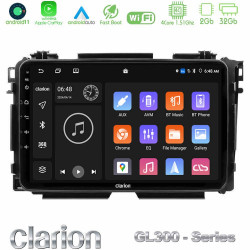 Clarion GL300 Series 4Core Android11 2+32GB Honda HR-V Navigation Multimedia Tablet 9 Με Carplay -amp; Android Auto