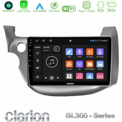 Clarion GL300 Series 4Core Android11 2+32GB Honda Jazz 2009-2013 Navigation Multimedia Tablet 10 Με Carplay -amp; Android Auto