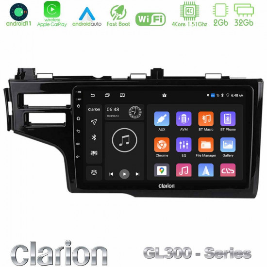 Clarion GL300 Series 4Core Android11 2+32GB Honda Jazz 2013-2020 Navigation Multimedia Tablet 9 Με Carplay -amp; Android Auto Clarion GL300 Series 4Core Android11 2+32GB Honda Jazz 2013-2020 Navigation Multimedia Tablet 9 Με Carplay -amp; Android Auto