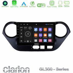 Clarion GL300 Series 4Core Android11 2+32GB Hyundai i10 2014-2020 Navigation Multimedia Tablet 9 Με Carplay -amp; Android Auto