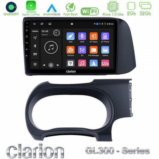 Clarion GL300 Series 4Core Android11 2+32GB Hyundai i10 Navigation Multimedia Tablet 9 Με Carplay -amp; Android Auto Clarion GL300 Series 4Core Android11 2+32GB Hyundai i10 Navigation Multimedia Tablet 9 Με Carplay -amp; Android Auto