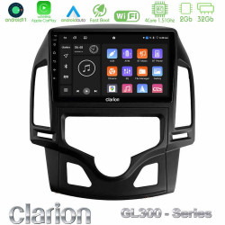 Clarion GL300 Series 4Core Android11 2+32GB Hyundai i30 2007-2012 Auto A/C Navigation Multimedia Tablet 9 Με Carplay -amp; Android Auto