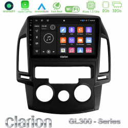 Clarion GL300 Series 4Core Android11 2+32GB Hyundai i30 2007-2012 Manual A/C Navigation Multimedia Tablet 9 Με Carplay -amp; Android Auto