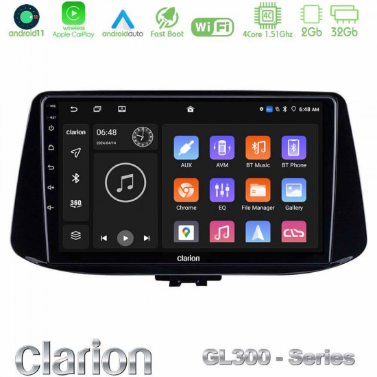 Clarion GL300 Series 4Core Android11 2+32GB Hyundai i30 Navigation Multimedia Tablet 9 Με Carplay -amp; Android Auto Clarion GL300 Series 4Core Android11 2+32GB Hyundai i30 Navigation Multimedia Tablet 9 Με Carplay -amp; Android Auto