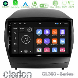 Clarion GL300 Series 4Core Android11 2+32GB Hyundai IX35 Auto A/C Navigation Multimedia Tablet 9 Με Carplay -amp; Android Auto