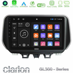 Clarion GL300 Series 4Core Android11 2+32GB Hyundai ix35 Navigation Multimedia Tablet 10 Με Carplay -amp; Android Auto