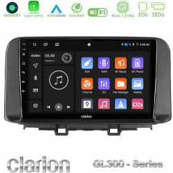 Clarion GL300 Series 4Core Android11 2+32GB Hyundai Kona 2018-2023 Navigation Multimedia Tablet 10 Με Carplay -amp; Android Auto
