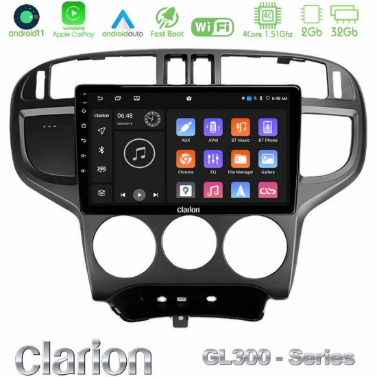 Clarion GL300 Series 4Core Android11 2+32GB Hyundai Matrix 2001-2010 Navigation Multimedia Tablet 9 Με Carplay -amp; Android Auto Clarion GL300 Series 4Core Android11 2+32GB Hyundai Matrix 2001-2010 Navigation Multimedia Tablet 9 Με Carplay -amp; Android Auto