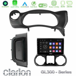 Clarion GL300 Series 4Core Android11 2+32GB Jeep Wrangler 2014-2017 Navigation Multimedia Tablet 9 Με Carplay -amp; Android Auto