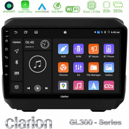 Clarion GL300 Series 4Core Android11 2+32GB Jeep Wrangler 2018-gt; Navigation Multimedia Tablet 9 Με Carplay -amp; Android Auto Clarion GL300 Series 4Core Android11 2+32GB Jeep Wrangler 2018-gt; Navigation Multimedia Tablet 9 Με Carplay -amp; Android Auto