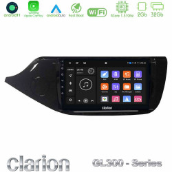 Clarion GL300 Series 4Core Android11 2+32GB Kia Ceed 2013-2017 Navigation Multimedia Tablet 9 Με Carplay -amp; Android Auto