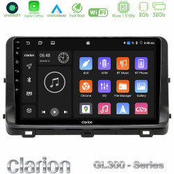 Clarion GL300 Series 4Core Android11 2+32GB Kia Ceed 2018-2023 Navigation Multimedia Tablet 9 Με Carplay -amp; Android Auto