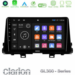 Clarion GL300 Series 4Core Android11 2+32GB Kia Picanto 2017-2021 Navigation Multimedia Tablet 9 Με Carplay -amp; Android Auto