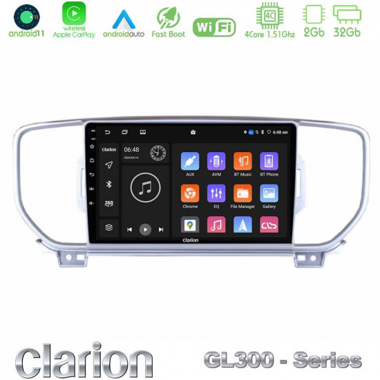 Clarion GL300 Series 4Core Android11 2+32GB Kia Sportage 2016-2018 Navigation Multimedia Tablet 9 Με Carplay -amp; Android Auto Clarion GL300 Series 4Core Android11 2+32GB Kia Sportage 2016-2018 Navigation Multimedia Tablet 9 Με Carplay -amp; Android Auto