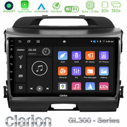 Clarion GL300 Series 4Core Android11 2+32GB Kia Sportage Navigation Multimedia Tablet 9 Με Carplay -amp; Android Auto