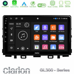 Clarion GL300 Series 4Core Android11 2+32GB Kia Stonic Navigation Multimedia Tablet 9 Με Carplay -amp; Android Auto