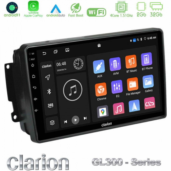 Clarion GL300 Series 4Core Android11 2+32GB Mercedes C/CLK/G Class (W203/W209) Navigation Multimedia Tablet 9 Με Carplay -amp; Android Auto Clarion GL300 Series 4Core Android11 2+32GB Mercedes C/CLK/G Class (W203/W209) Navigation Multimedia Tablet 9 Με Carplay -amp; Android Auto