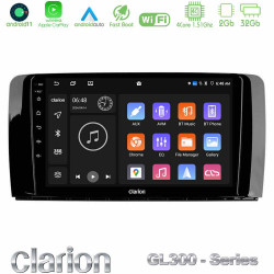 Clarion GL300 Series 4Core Android11 2+32GB Mercedes R Class Navigation Multimedia Tablet 9 Με Carplay -amp; Android Auto