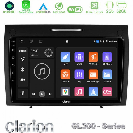 Clarion GL300 Series 4Core Android11 2+32GB Mercedes SLK Class Navigation Multimedia Tablet 9 Με Carplay -amp; Android Auto