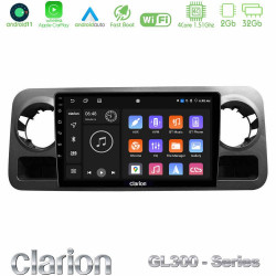 Clarion GL300 Series 4Core Android11 2+32GB Mercedes Sprinter W907 Navigation Multimedia Tablet 10 Με Carplay -amp; Android Auto