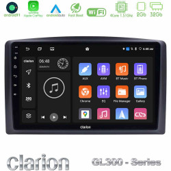 Clarion GL300 Series 4Core Android11 2+32GB Mercedes Vito 2015-2021 Navigation Multimedia Tablet 10 Με Carplay -amp; Android Auto