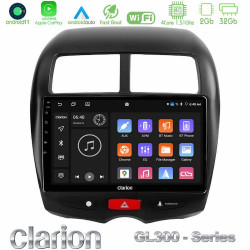 Clarion GL300 Series 4Core Android11 2+32GB Mitsubishi ASX Navigation Multimedia Tablet 10 Με Carplay -amp; Android Auto