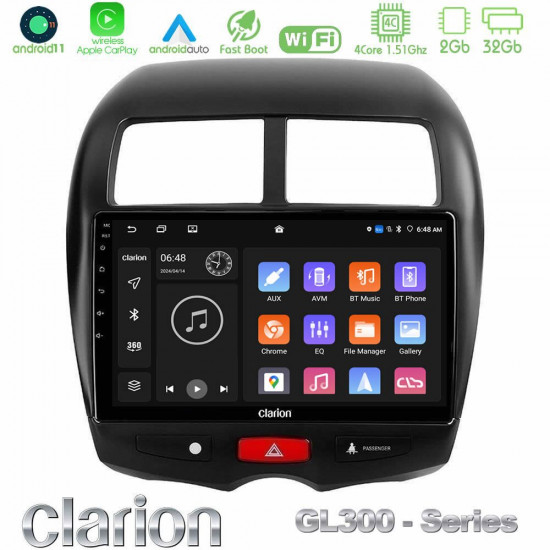 Clarion GL300 Series 4Core Android11 2+32GB Mitsubishi ASX Navigation Multimedia Tablet 10 Με Carplay -amp; Android Auto Clarion GL300 Series 4Core Android11 2+32GB Mitsubishi ASX Navigation Multimedia Tablet 10 Με Carplay -amp; Android Auto