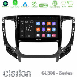 Clarion GL300 Series 4Core Android11 2+32GB Mitsubishi L200 2016-gt; -amp; Fiat Fullback (Auto A/C) Navigation Multimedia Tablet 9 Με Carplay -amp; Android Auto