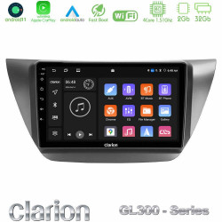 Clarion GL300 Series 4Core Android11 2+32GB Mitsubishi Lancer 2004 – 2008 Navigation Multimedia Tablet 9 Με Carplay -amp; Android Auto
