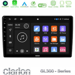 Clarion GL300 Series 4Core Android11 2+32GB Navigation Multimedia Tablet 10 Με Carplay -amp; Android Auto